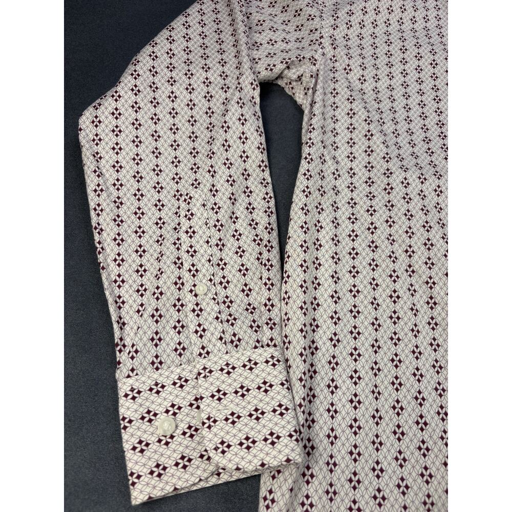 Wrangler Western Cowboy Button Down Shirt Red/White Mens Med - Picture 6 of 9